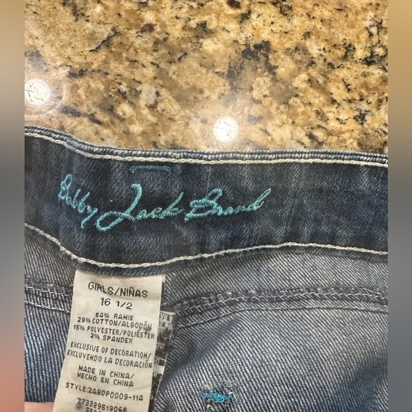Bobby Jack vintage y2k Girls Blue Denim Jean Bermuda Shorts Size 16 1/2 - Picture 2 of 7